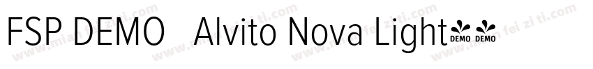 FSP DEMO   Alvito Nova Light字体转换